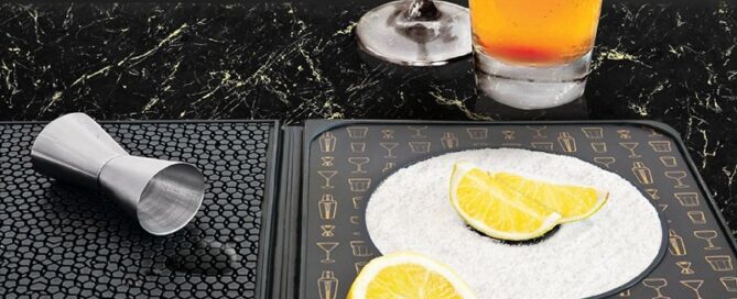 Silicone Cocktail Bar Mat for Countertop Versatile Bar Spill Mat Non-Slip Cutting Board