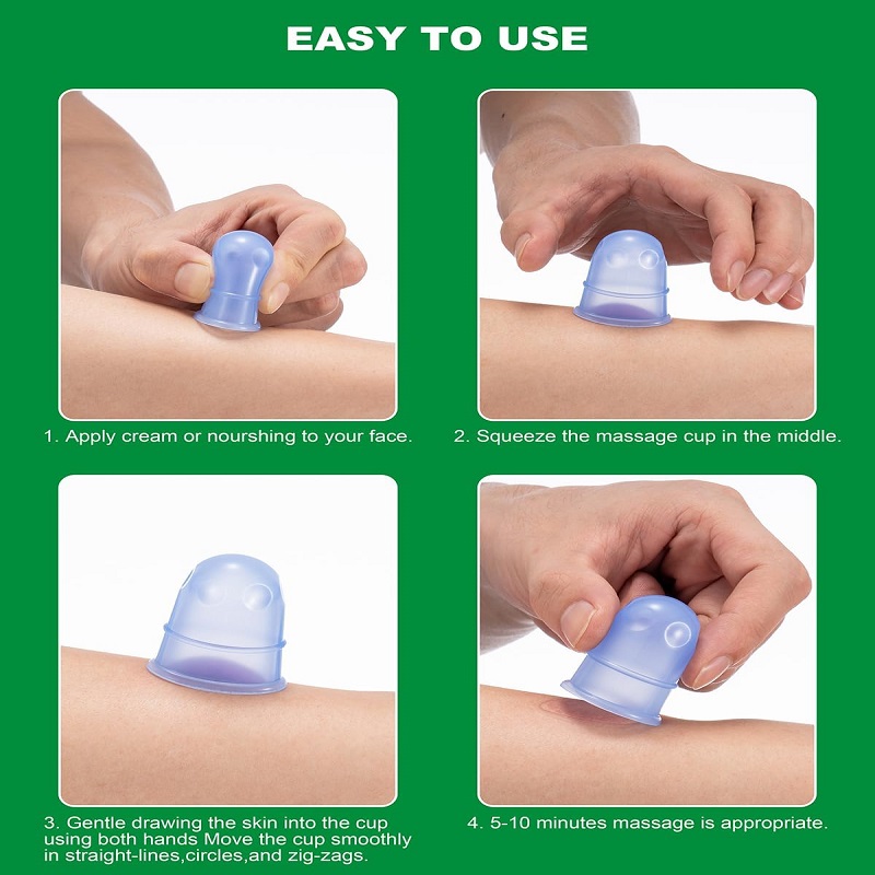 Silicone Cupping Therapy Facial Suction Cups Anti Cellulite Vacuum Suction Cellulite Remover Cup