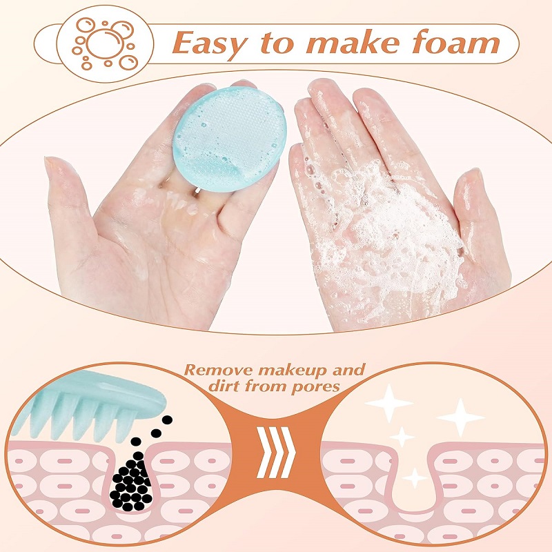 Silicone Face Scrubber Exfoliator Face Cleansing Brush Pad Blackhead Silicone Rubber Remover