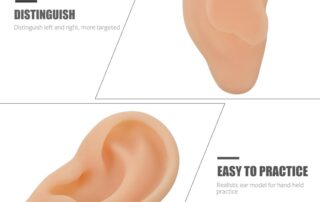 Silicone Left Ear Model Ear Cleaning Earwax Remover Authentic Modeling Ear