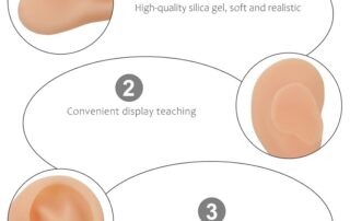 Silicone Left Ear Model Ear Cleaning Earwax Remover Authentic Modeling Ear