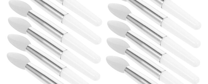 Silicone Lip Brush Silicone Flat Lip Balm Applicators Professional Makeup Brush Tool Silicone Lip Filler Brush