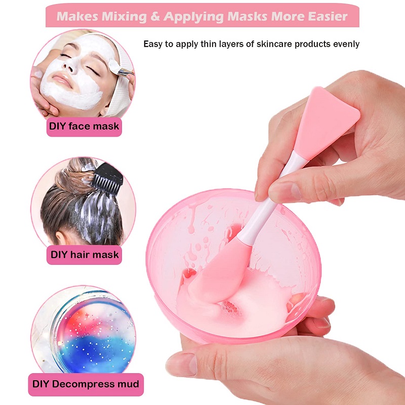 Silicone Needle Applicator Silicone Face Mask Brush Facial Mud Mask Applicator Brush