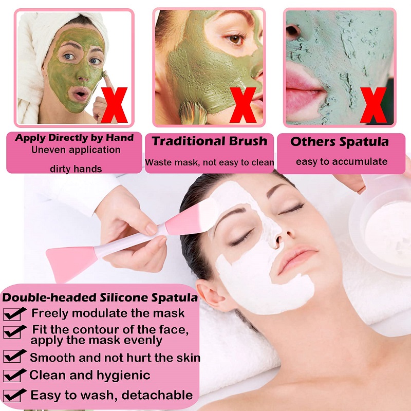 Silicone Needle Applicator Silicone Face Mask Brush Facial Mud Mask Applicator Brush