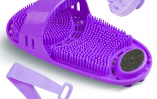 Silicone Shower Foot Scrubber Shower Body Scrubber and Hair Scalp Massager Personal Shower Cleaning Kit