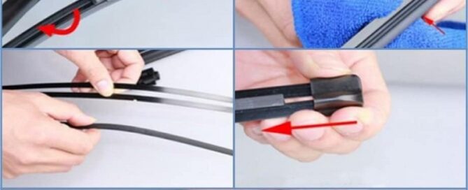 Vehicle wiper Universal Auto Vehicle Insert Soft Rubber Strip For Frameless Wiper Windscreen Rubber Tool