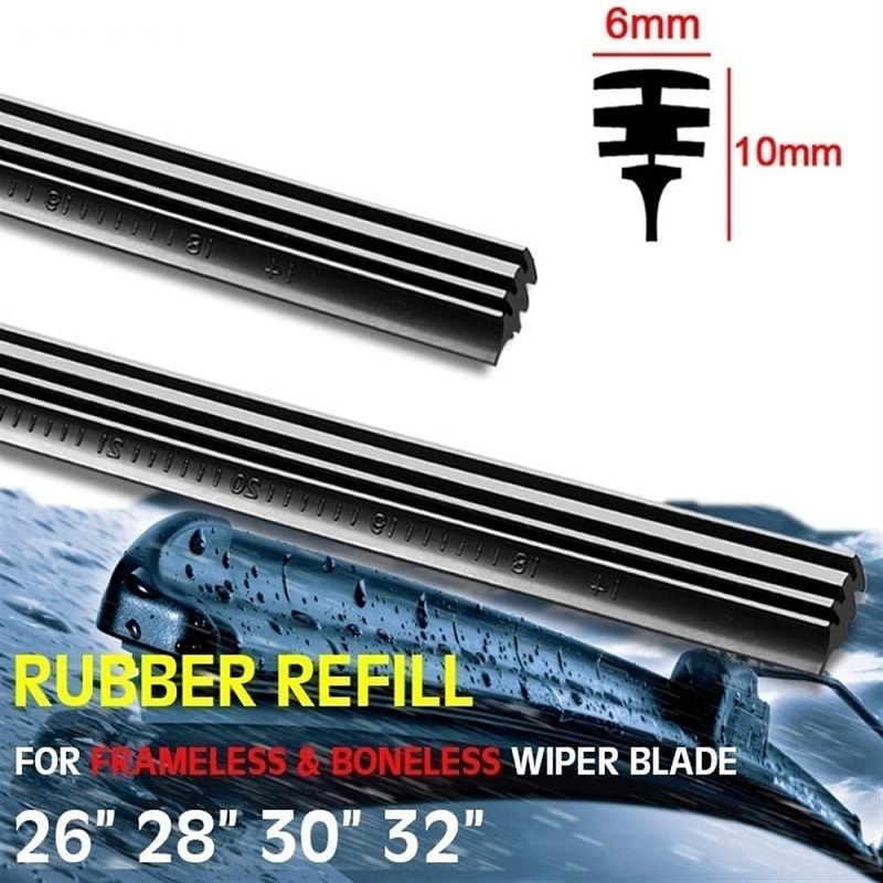 Vehicle wiper Universal Auto Vehicle Insert Soft Rubber Strip For Frameless Wiper Windscreen Rubber Tool