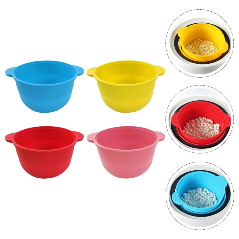 Wax Melting Bowl Silicone Containers Hair Removal Warmer Pot Rubber Hair Removal Wax Bowl