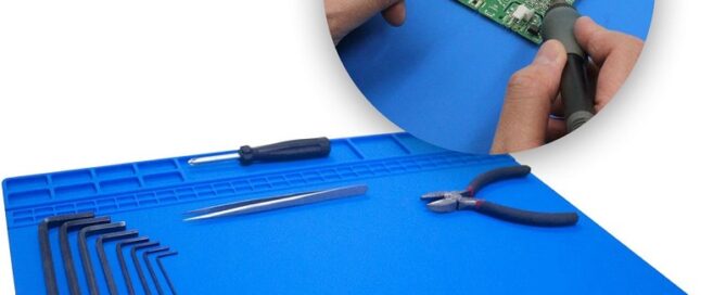 Workbench Grid Mat Soldering Silicone Repair Mat Heat Resistant Workbench Mat for Electronic Repair