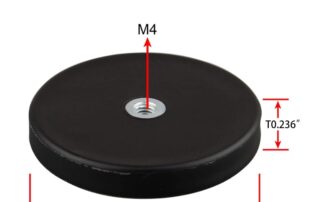 Anti-scratch Rubber Holder With M4 Female Thread Super Strong High Friction Magnet Silicone Mounting