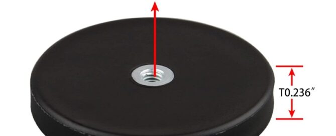 Anti-scratch Rubber Holder With M4 Female Thread Super Strong High Friction Magnet Silicone Mounting