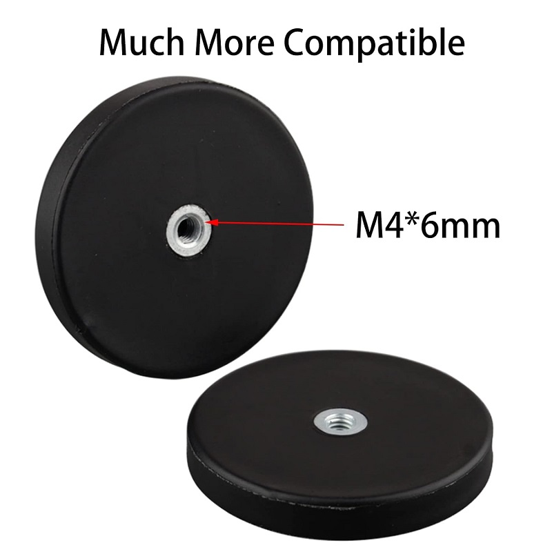 Anti-scratch Rubber Holder With M4 Female Thread Super Strong High Friction Magnet Silicone Mounting