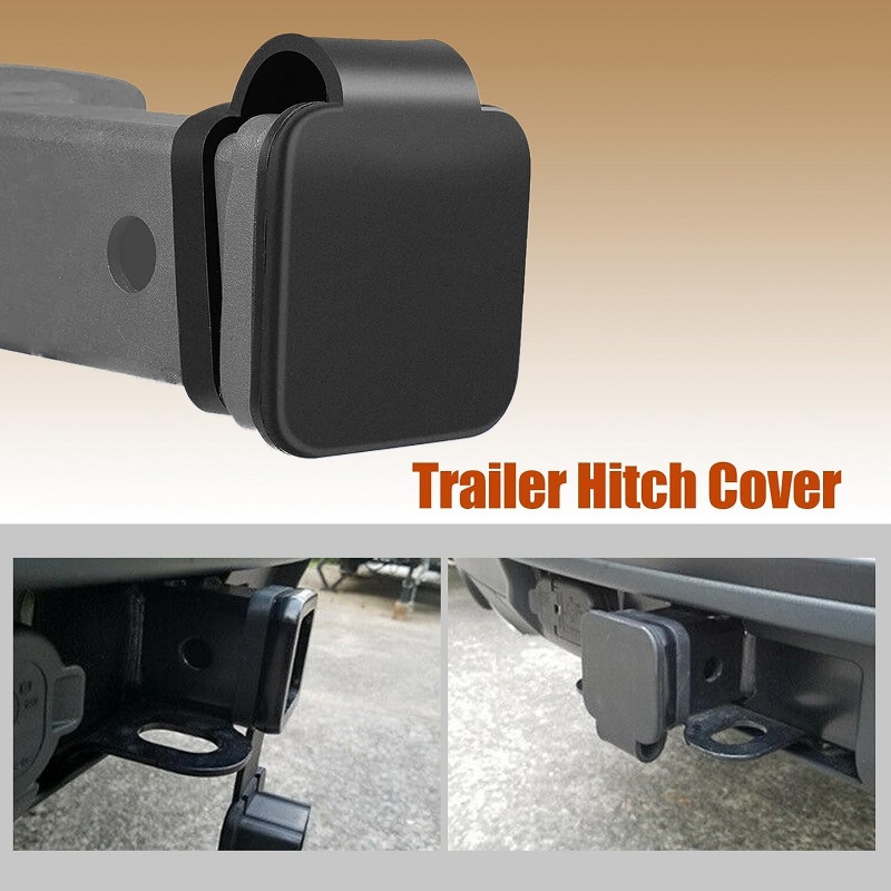 Automotive Trailer Hitch Rubber Cover 2-inch Receiver Tube Hitch Silicone Protector Plug