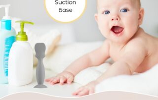 Baby Diaper Cream Spatula Applicator Soft Silicone Baby Butt Paste Spatula with Suction Cup Base