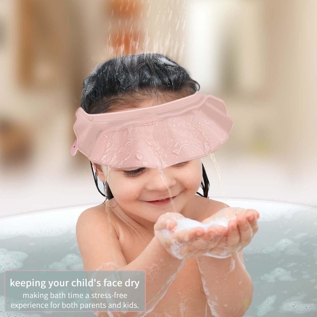 Baby Shower Cap Shower hat for Shampoo Bath Silicone Adjustable Washing Hair