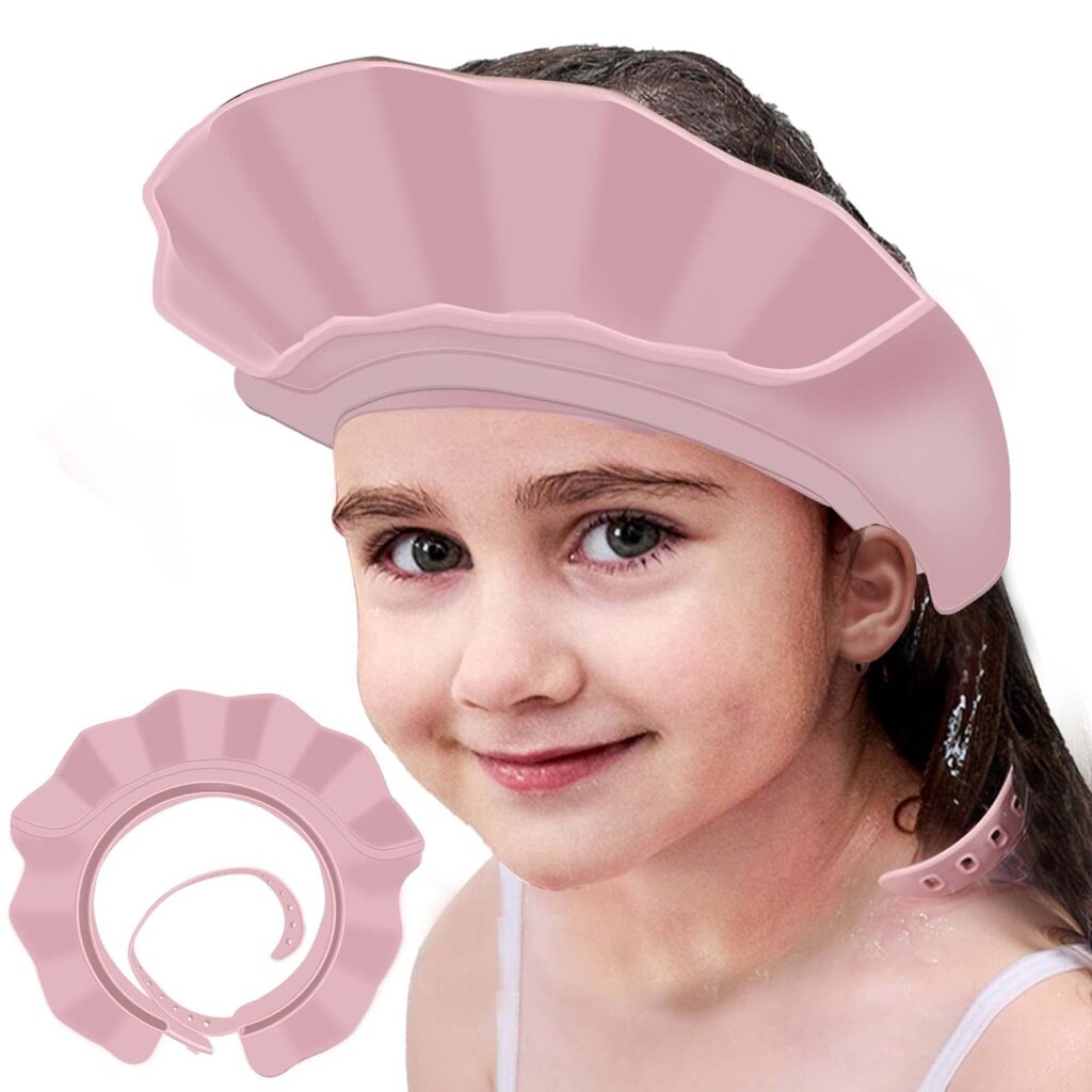 Baby Shower Cap Shower hat for Shampoo Bath Silicone Adjustable Washing Hair