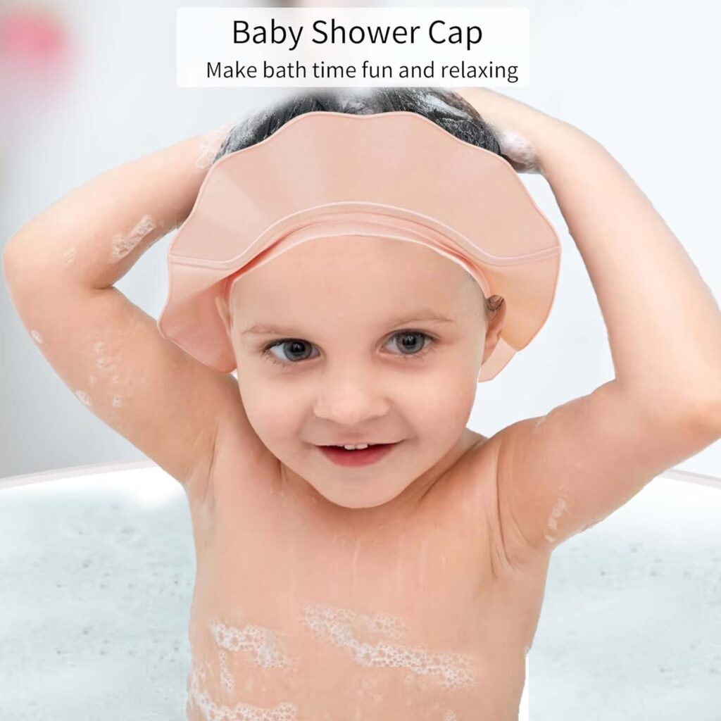 Baby Shower Cap Shower hat for Shampoo Bath Silicone Adjustable Washing Hair