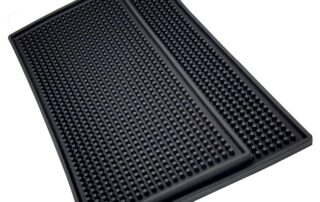 Bar Service Mat Black Salon Barber Work Station Mat Anti-Slip Flexible Rubber Work Mat for Clippers