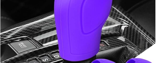 Car Gear Shift Knob Cover Elastic Silicone Anti-Slip Knob Stick Protector Universal Car Shifter Cover