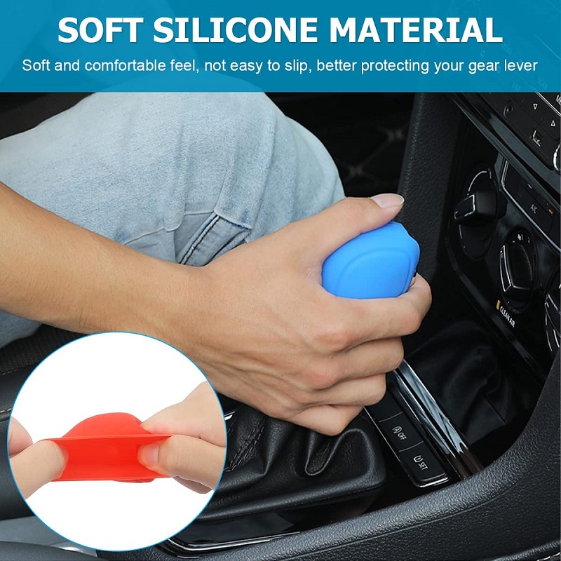 Car Gear Shift Knob Cover Elastic Silicone Anti-Slip Knob Stick Protector Universal Car Shifter Cover