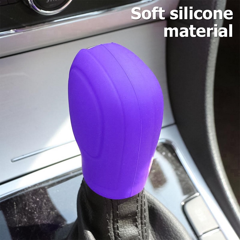 Car Gear Shift Knob Cover Elastic Silicone Anti-Slip Knob Stick Protector Universal Car Shifter Cover