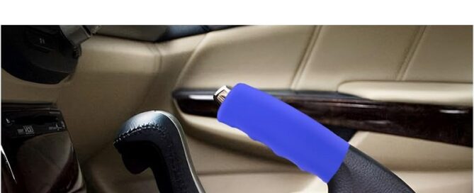 Car Handbrake Cover Silicone Anti-Slip Hand Brake Sleeve Wave Shaped Handbrake Grip Cover