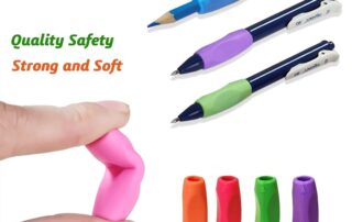 Foam Rubber Shaping Tools Ergonomic Pencil Grips Silicone Kids Handwriting Pen Grips with 3 Concaves