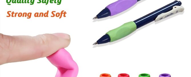 Foam Rubber Shaping Tools Ergonomic Pencil Grips Silicone Kids Handwriting Pen Grips with 3 Concaves