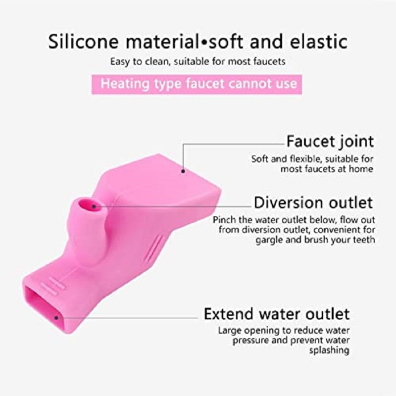 Kitchen Sink Faucet Silicone Extender Rubber Elastic Nozzle Guide Silicone Water Saving Tap Extension