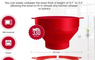 Popcorn Silicone Maker Silicone Microwave Popcorn Popper Silicone Collapsible Bowl
