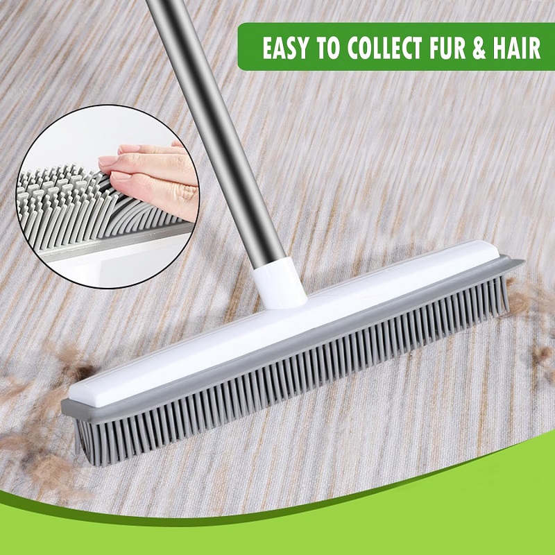 Rubber Paddle Broom Rubber Broom for Carpet Pet Hair Remover Silicone Broom For Floor Cleaning