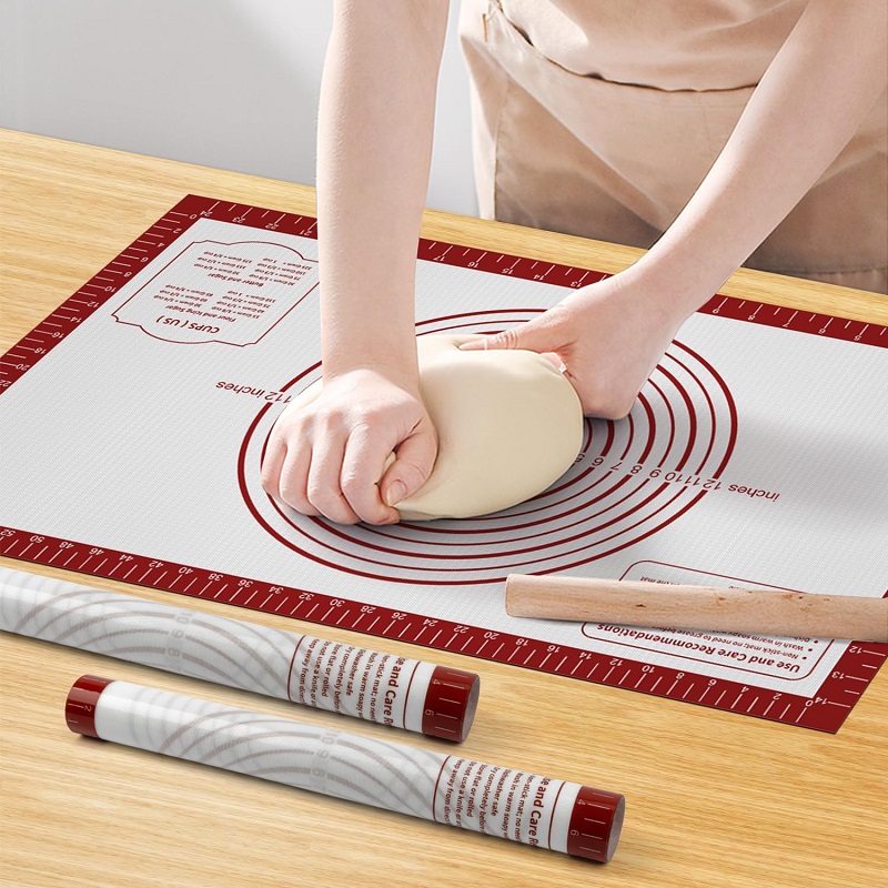 Silicone Baking Mat Non-Stick Pastry Mat Sheet for Dough Rolling Nonslip Crust Mat