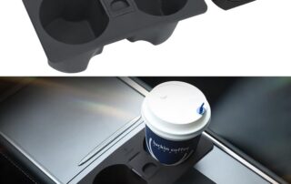 Silicone Center Console Cup Holder for Tesla Black Sucking Cup Holder Shockproof Silicone Water Cup Clip