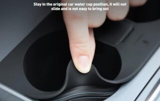 Silicone Center Console Cup Holder for Tesla Black Sucking Cup Holder Shockproof Silicone Water Cup Clip