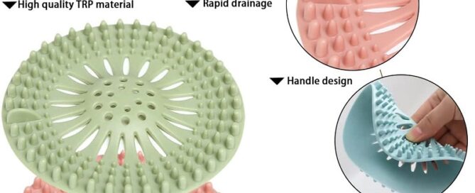Silicone Hair Catcher Silicone Hair Stopper Shower Drain Covers with Suction Cups