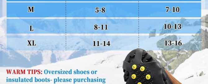Silicone Ice Cleats for Boots Shoes Snow Grips Traction Cleats Silicone Snow Grippers for Boots