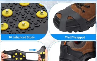 Silicone Ice Cleats for Boots Shoes Snow Grips Traction Cleats Silicone Snow Grippers for Boots