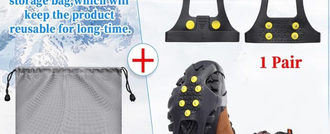 Silicone Ice Cleats for Boots Shoes Snow Grips Traction Cleats Silicone Snow Grippers for Boots