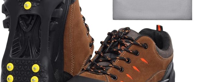 Silicone Ice Cleats for Boots Shoes Snow Grips Traction Cleats Silicone Snow Grippers for Boots