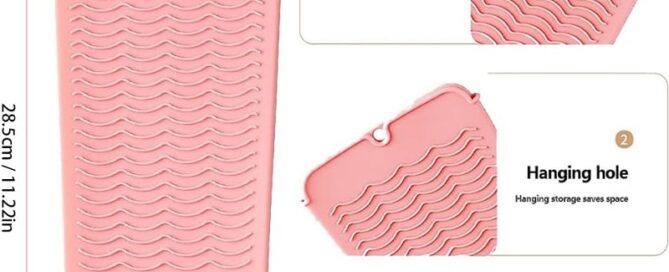 Silicone Mat for Hair Tools Curling Iron Mat Cover Heat Resistant Mat Pouch for Flat Iron