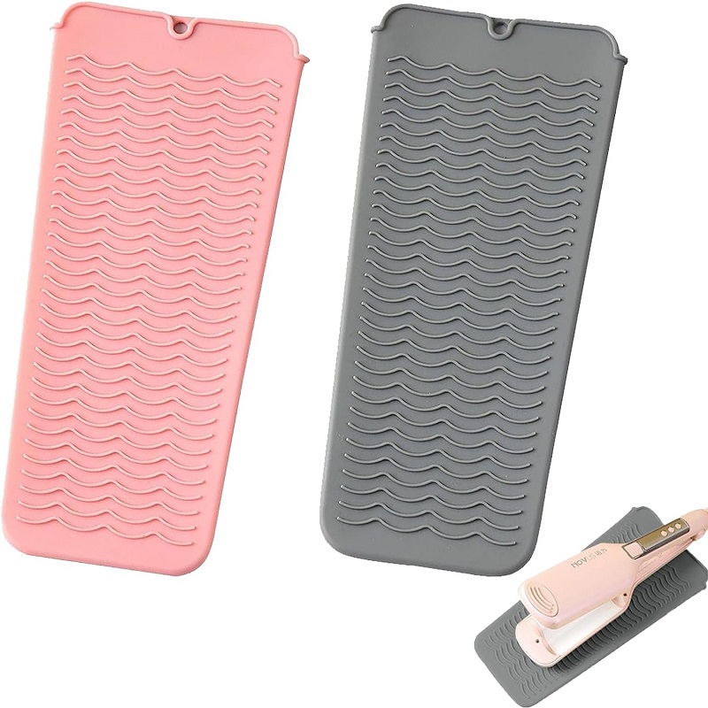 Silicone Mat for Hair Tools Curling Iron Mat Cover Heat Resistant Mat Pouch for Flat Iron