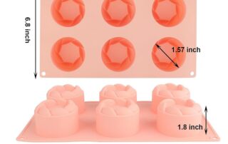 Silicone Mold Prototype Silicone Soap Molds 6 Cavities Round with Flower Shape Silicone Molds