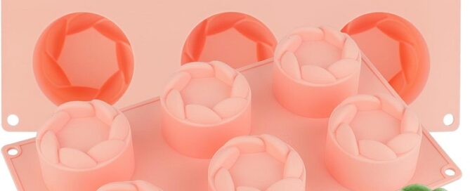 Silicone Mold Prototype Silicone Soap Molds 6 Cavities Round with Flower Shape Silicone Molds