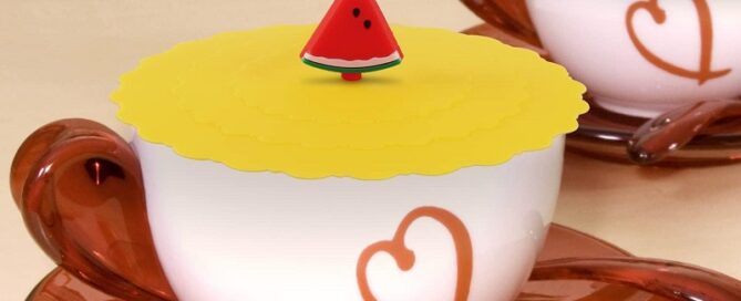 Silicone Mug Lid Cover Colorful Anti-Dust Silicone Mug Cover Cute Reusable Silicone Lids