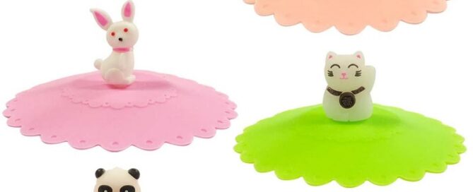 Silicone Mug Lid Cover Colorful Anti-Dust Silicone Mug Cover Cute Reusable Silicone Lids