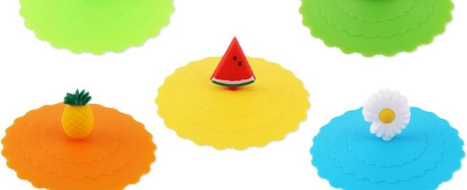 Silicone Mug Lid Cover Colorful Anti-Dust Silicone Mug Cover Cute Reusable Silicone Lids
