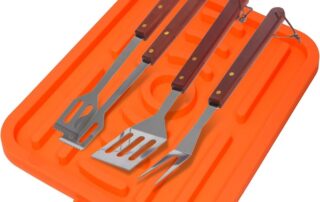 Silicone Side Shelf Mat and griddle Spatula Mat Heat-resistant Silicone Mats Holds Multiple Tools