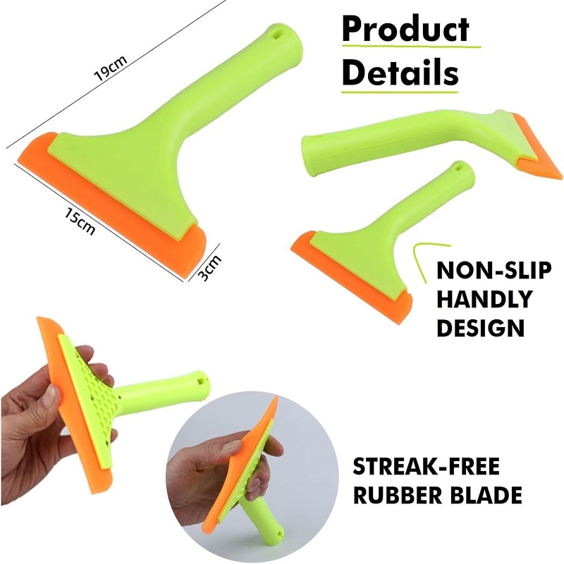 Silicone Window Shower Squeegee Auto Water Wiper All-Purpose Cleaning Squeegee for Car Windshield