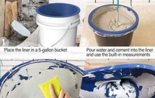 5 Gallon Bucket Silicone Liner Reusable Rubber Bucket Liners for Concrete Mix