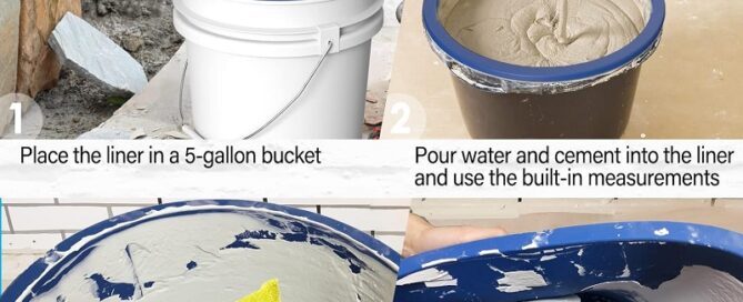 5 Gallon Bucket Silicone Liner Reusable Rubber Bucket Liners for Concrete Mix